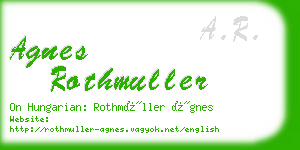 agnes rothmuller business card